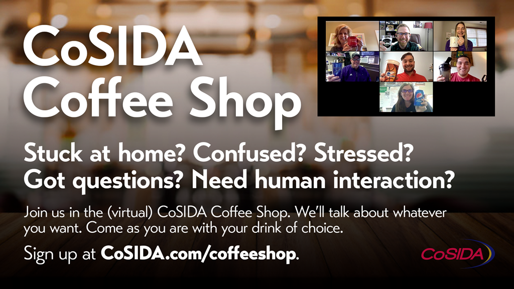 Signups Remain For August (Virtual) CoSIDA Coffee Shop Chat